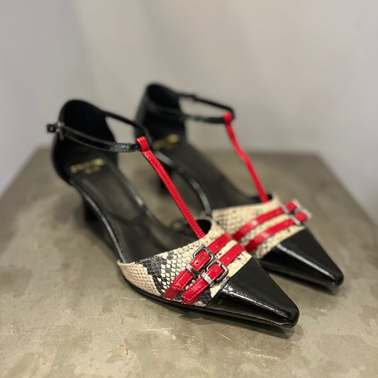 2791 Pitone Beige/Red