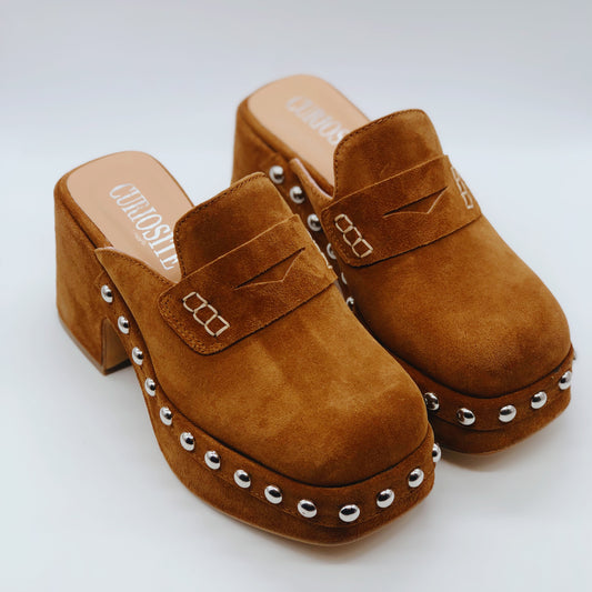 2287 Zoccoli in Camoscio Cuoio