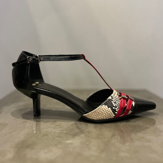 2791 Pitone Beige/Red